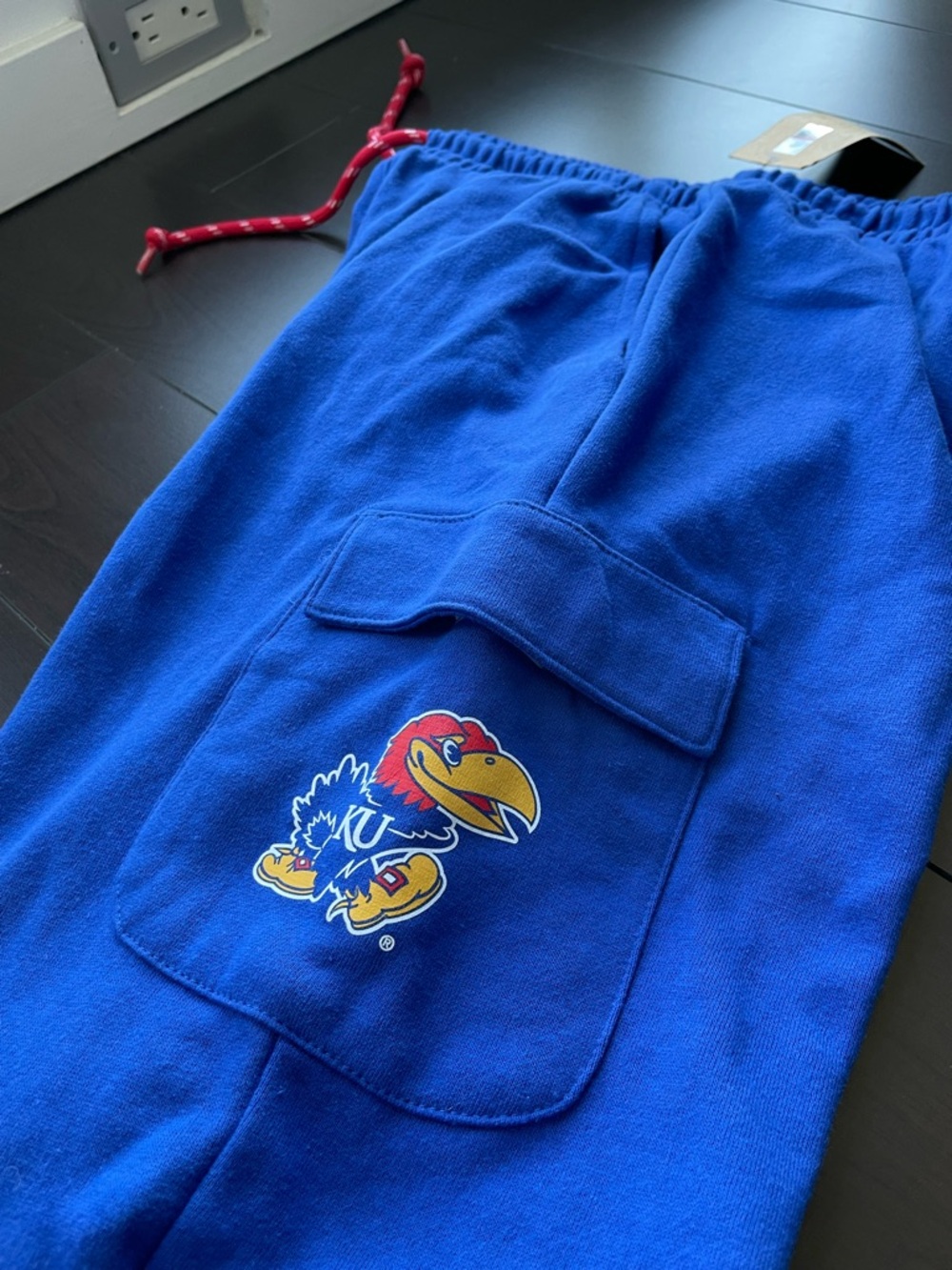 NWT University of Kansas Jayhawks Royal Blue Sweatpants with Logo